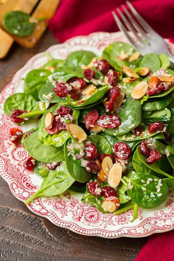 Cranberry Almond Spinach Salad: Your Thanksgiving Tradition